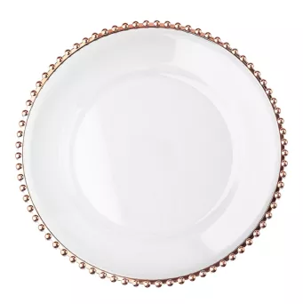 Podkładka pod talerz przezroczysta 32,5 cm Altom Design - Złote perełki 07.PODK.1086