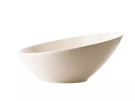 Miska asymetryczna 22 cm (gładki) Rinart - Banquet ecru