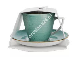 Filiżanka ze spodkiem 0,35 L / 17,5 cm Lubiana - Beata / Dorota 6630L MORSKI GIFT BOX