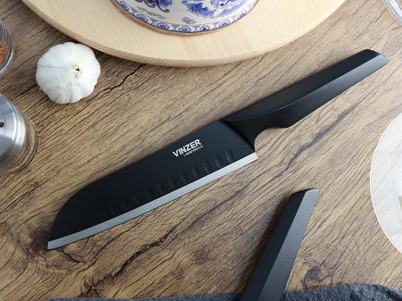 Nóż santoku 20,3 cm Vinzer - Geometry Nero Line 16.89302