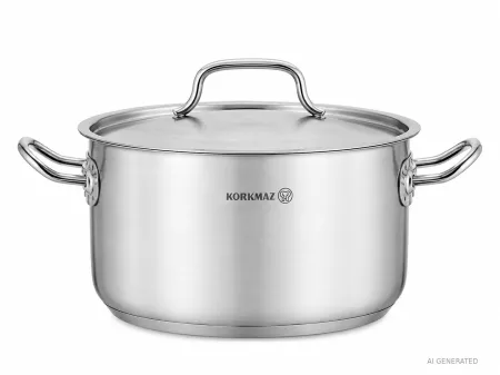 Garnek z pokrywą 3,6 L 20x12 cm - Korkmaz - Proline A2722
