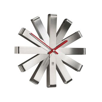 Zegar ścienny 30 cm stalowy Umbra - RIBBON 118070-590