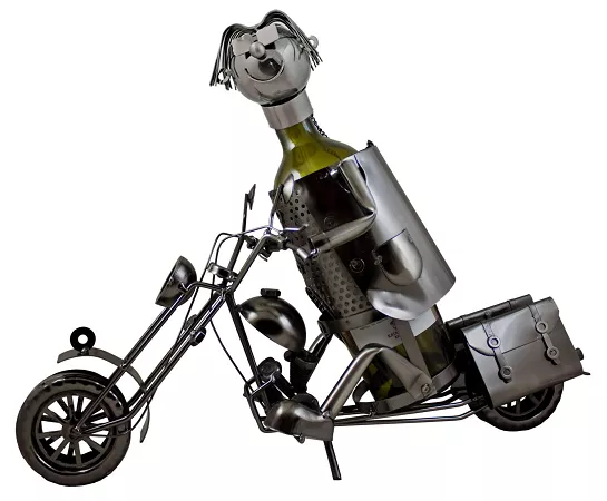 Stojak na butelkę 0,75 L Hinz Design - Motocyklista 34.W99 Stojak na butelkę 0,75 L Hinz Design - Motocyklista 34.W99