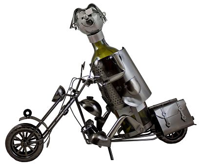 Stojak na butelkę 0,75 L Hinz Design - Motocyklista 34.W99