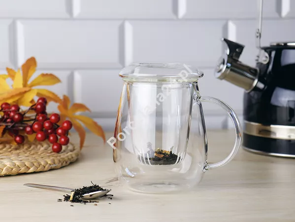 Kubek szklany z zaparzaczem 0,55l Festa Italia -  6.SZ.7900 Kubek szklany z zaparzaczem 0,55l Festa Italia -  6.SZ.7900