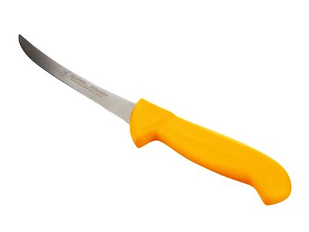 Nóż do trybowania odgięty 15 cm Glowel - Pomarańczowy 1E.PPOM.L150