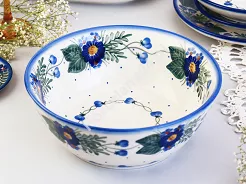 Salaterka 23 cm Bolesławiec - Kwiaty Kuleszy