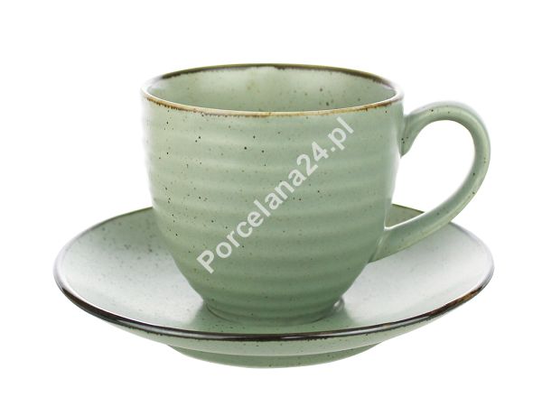 Filiżanka ze spodkiem 0,3 l / 16 cm Bogucice - Alumina Circus Green 1115 Filiżanka ze spodkiem 0,3 l / 16 cm Bogucice - Alumina Circus Green 1115