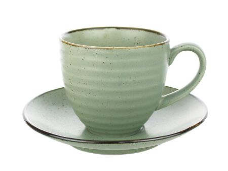 Filiżanka ze spodkiem 0,3 l / 16 cm Bogucice - Alumina Circus Green 1115