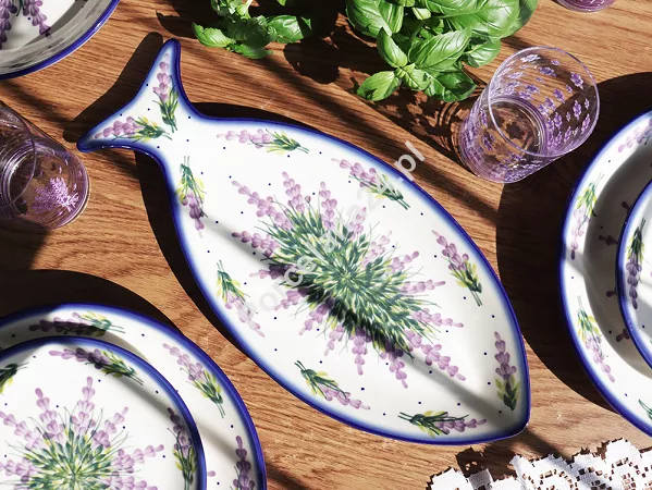 Półmisek do ryb 37 cm Bolesławiec - Lawendowy Zakątek Półmisek do ryb 37 cm Bolesławiec - Lawendowy Zakątek