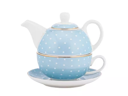 Komplet do herbaty (3 el) Altom Design - Natalie Blue 07.NATB.ZDH