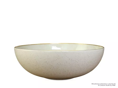 Salaterka 24 cm Bogucice - Alumina Granite Cool White Gold 1128G