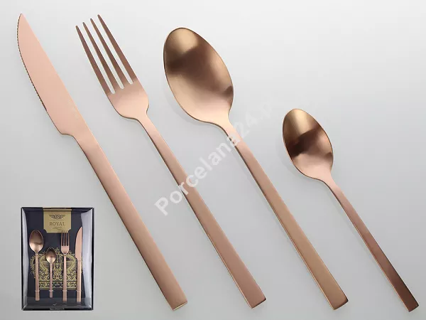 Komplet sztućców 24 cz. na 6 osób PINTINOX - Royal Satin Copper (2.5 mm) 23.2KSU.7091.K24 Komplet sztućców 24 cz. na 6 osób PINTINOX - Royal Satin Copper (2.5 mm) 23.2KSU.7091.K24