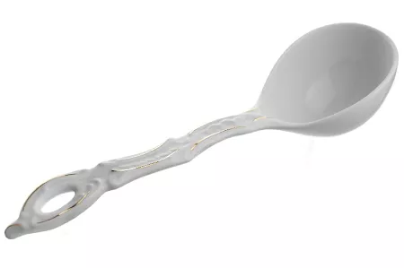 Łyżka wazowa 31 cm Ćmielów - Rococo 3604 ZŁOTA LINIA