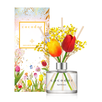 Dyfuzor zapachowy z patyczkami i prawdziwymi kwiatami 200 ml Cocodor - April Breeze 30415