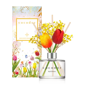 Dyfuzor zapachowy z patyczkami i prawdziwymi kwiatami 200 ml Cocodor - April Breeze 30415