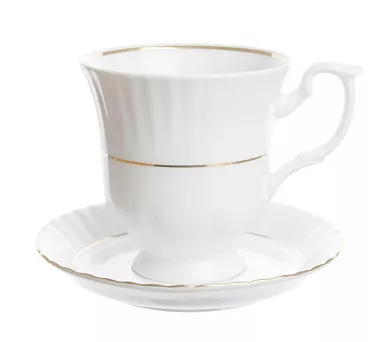 Filiżanka ze spodkiem 0,4 L / 17 cm (jumbo) Chodzież - Iwona ZŁOTA LINIA B014