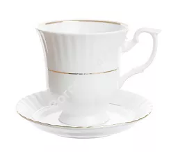 Filiżanka ze spodkiem 0,4 L / 17 cm (jumbo) Chodzież - Iwona ZŁOTA LINIA B014