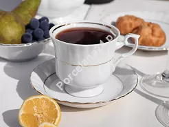 Filiżanka ze spodkiem 0,22 L / 14,5 cm (prosta - uniwersalna) Chodzież - Iwona ZŁOTA LINIA B014