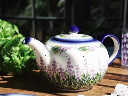 Czajnik 1,5 L Bolesławiec - Lawendowy Zakątek