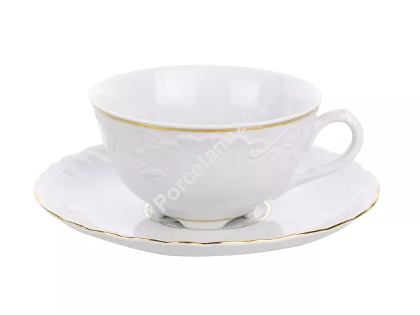 Filiżanka ze spodkiem 0,22 L / 15,7 cm Ćmielów - Rococo 3604 ZŁOTA LINIA Filiżanka ze spodkiem 0,22 L / 15,7 cm Ćmielów - Rococo 3604 ZŁOTA LINIA