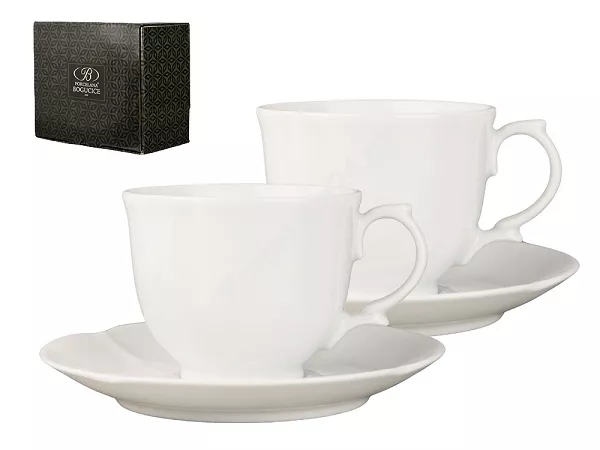 Komplet filiżanek ze spodkami 0,20 L / 15 cm (2szt.) Bogucice - Perla White 1150 Komplet filiżanek ze spodkami 0,20 L / 15 cm (2szt.) Bogucice - Perla White 1150