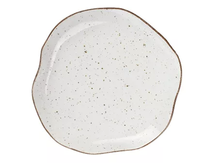 Talerz płytki 25 cm Lubiana - Stone Age / Kremowy