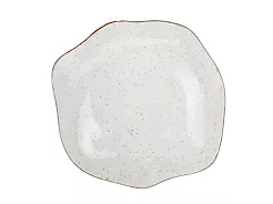Talerz głęboki 23 cm Lubiana - Stone Age / Kremowy