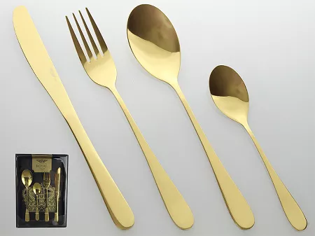Komplet sztućców 24 cz. na 6 osób PINTINOX - Royal Gold (2.0 mm) 23.2CR0.7091.K24