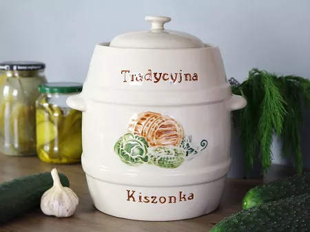Beczka hermetyczna z kamionki 5 L Tragar - kremowy 1TR.BECZ.29867