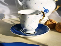 Filiżanka ze spodkiem 0,17 L / 14 cm Ćmielów - Alaska Blue Circus G909