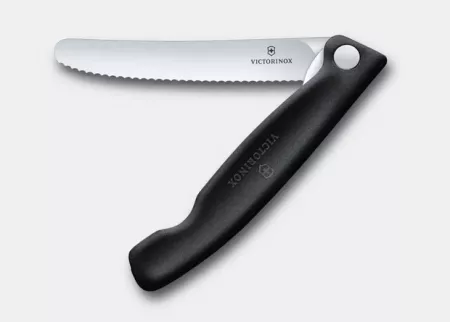 Nóż składany ząbkowany 11 cm Victorinox - Swiss Classic Czarny V.SC.B.6.7833.F