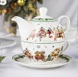 Filiżanka ze spodkiem  0,3 l / 15 cm i z dzbankiem 0,45 l  Duo  - Christmas Village 15.CHV.KDH