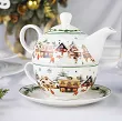 Filiżanka ze spodkiem  0,3 l / 15 cm i z dzbankiem 0,45 l  Duo  - Christmas Village 15.CHV.KDH