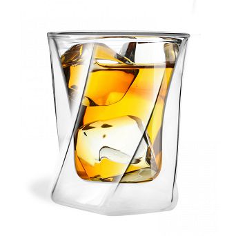 Szklanka termiczna do whisky z podwójną ścianką 300 ml Vialli Design - Cristallo 5509