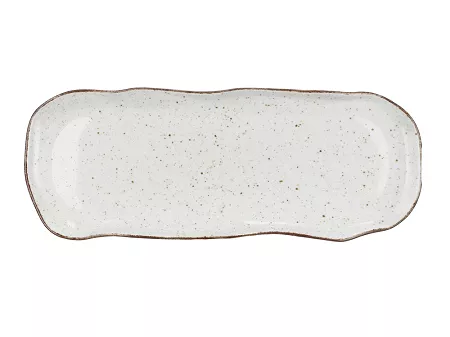 Taca do ciasta 35 cm Lubiana - Stone Age / Kremowy