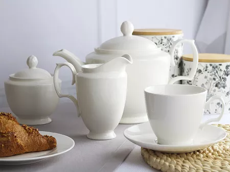 Garnitur do kawy na 6 osób (21el) Karolina - MariaPaula Ecru (Klasyka New)