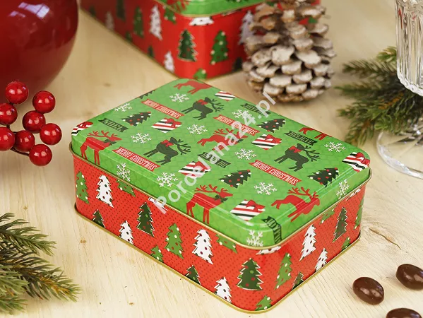 Puszka prostokątna 14,5 cm Altom Design - Xmas 07.PUSZ.8497 Puszka prostokątna 14,5 cm Altom Design - Xmas 07.PUSZ.8497