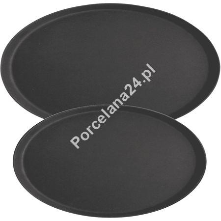 Taca owalna antypoślizgowa 51,5 x 63,5 cm - Czarna 1S.415510 Taca owalna antypoślizgowa 51,5 x 63,5 cm - Czarna 1S.415510