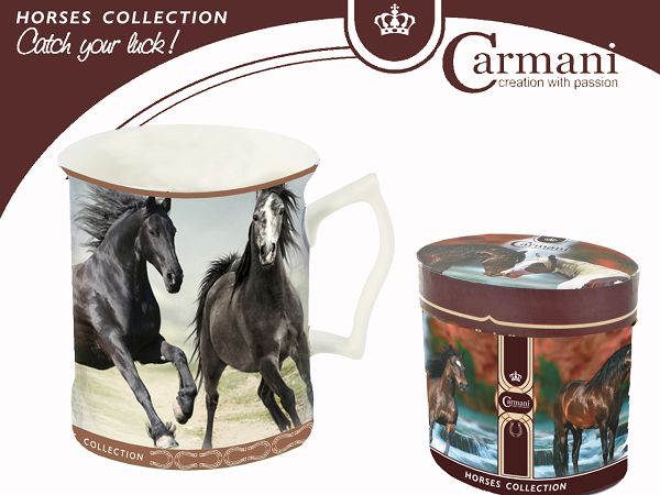 Kubek 0,48 L Carmani - Konie 33.241-5011 Kubek 0,48 L Carmani - Konie 33.241-5011