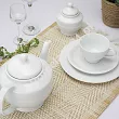 Garnitur do herbaty na 6 osób (21 el.) Bogucice - Minos White 1140