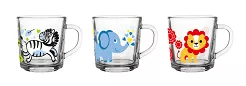 Kpl. kubków 250 ml (3 szt.) GLASMARK - Szymek Zwierzęta 4G.09-0250-40085