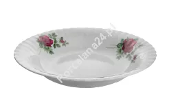Talerz głeboki 22,5 cm Chodzież - Iwona B826 BORDOWA RÓŻA