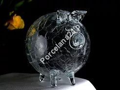 Skarbonka szklana Sigma-Glass - Świnka Crackle 44S.ŚWI-KRA