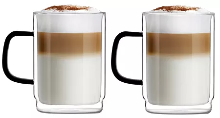 Kpl. 2 szklanek termicznych z podwójną ścianką 350 ml Vialli Design - Carbon 8562