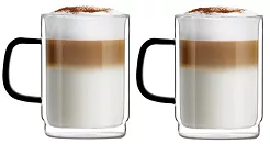 Kpl. 2 szklanek termicznych z podwójną ścianką 350 ml Vialli Design - Carbon 8562