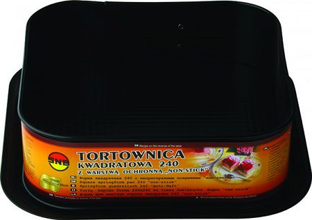 Tortownica / forma kwadratowa 24 cm SNB - Czarna 1OD.FOR.47