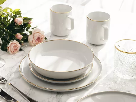 Serwis obiadowo - herbaciany na 6 osób (24 el.) Lubiana - Ankara Gold 1608C