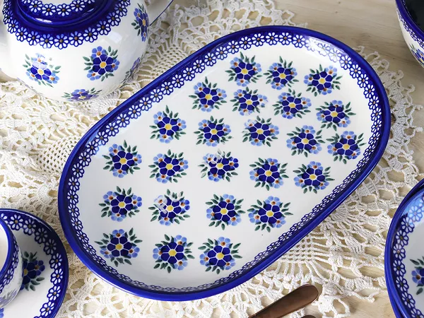 Półmisek owalny 36 cm Bolesławiec - Altmańska Polana gat. I Półmisek owalny 36 cm Bolesławiec - Altmańska Polana gat. I