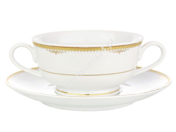 Bulionówka ze spodkiem 0,4 L / 15 cm Bogucice - Luxor Gold 1089 Bulionówka ze spodkiem 0,4 L / 15 cm Bogucice - Luxor Gold 1089
